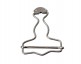 Tuinbroek sluiting zilverkleurig open.  Er past band door van 40 mm.  Breedte 45 mm buitenkant en 40 mm binnenkant  Lengte 55 mm