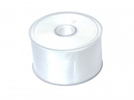 Satijnlint offwhite  een rol van 25 meter, 50 mm breed. Dit dubbelzijdige satijnlint voelt heel zacht en natuurlijk aan. 100%PES