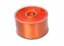 Satijnlint Oranje per rol van 25 mtr  50 mm breed