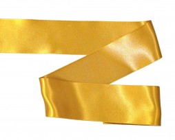 Satijnlint Helder goud 50 mm breed