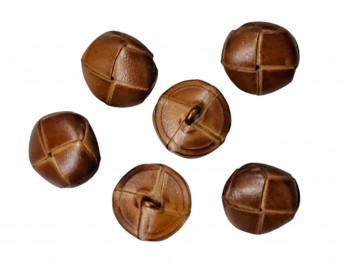 Leerknoop, ook wel voetbalknoop genoemd  bruin  Doorsnee ongeveer 18 mm