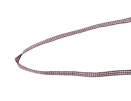 Bordeauxrood/wit geruit sierlint  5 mm breed  100% polyester