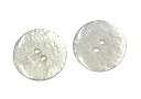 Kunststof knoop glanzend gemeleerd Wit 18mm. 356-S12