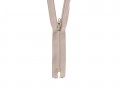 Creme kleurige deelbare fijne rits 45 cm. lang