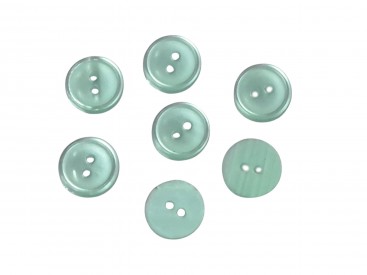 Overhemdknoopje groen, met een doorsnee van 12mm.