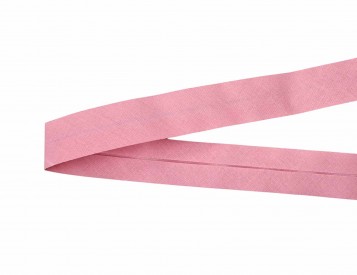 Biaisband roze  100% katoen  30 mm breed