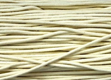 Koord Ecru 3,5 mm doorsnee katoen/poly  01