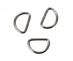 D-Ring zilverkleurig metaal Aan de binnenkant gemeten ongeveer 33 mm  Afmetingen ongeveer 40 x 28 mm  Dikte ruim 4 mm