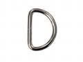 D-Ring zilverkleurig metaal Aan de binnenkant gemeten ongeveer 25 mm  Afmetingen buitenkant: ongeveer 33 x 23 mm  Dikte ruim 3.8