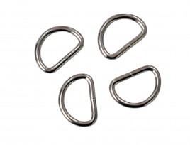 D-Ring Zilverkleur metaal 25 mm  1191