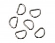 D-Ring zilver metaal  Aan de binnenkant gemeten ongeveer 16 mm  Afmetingen buitenkant: ongeveer 22 x 16 mm  Dikte  ruim 2,7 mm
