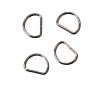   D-Ring zilverkleurig metaal. Aan de binnenkant gemeten ongeveer 25 mm  Afmetingen buitenkant: ongeveer 31 x 24 mm  Dikte 3 mm