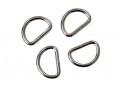 D-Ring zilverkleurig metaal. Binnenkant ongeveer 19 mm  Afmetingen buitenkant: ongeveer 24 x 19 mm  Dikte ongeveer 2,6 mm