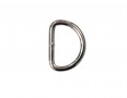 D-Ring zilverkleurig metaal. Binnenkant ongeveer 19 mm  Afmetingen buitenkant: ongeveer 24 x 19 mm  Dikte ongeveer 2,6 mm
