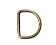 D-Ring Brons metaal. Aan de binnenkant gemeten ongeveer 20 mm  Afmetingen buitenkant: ongeveer 25 x 18 mm  Dikte ongeveer 2,5 mm