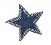 Jeans ster applicatie  Donkerblauw jeans  Doorsnee: 5 cm  Kleurecht en opstrijkbaar