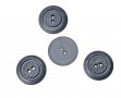 Roos Bizzkids knoop Grijs  27mm