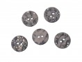Bizzkids en Roos knoop Taupe-grijs gevlekt  20mm