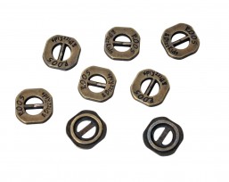 Bizzkids en Roos Vierkante knoop metaal Oudgoud 10mm