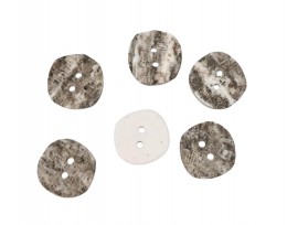 Bizzkids en Roos Grove knoop Grijs/wit  14mm