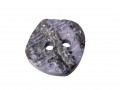 Bizzkids&Roos kunststof knoop 2 gaats  Grove grijs/blauwe knoop  Doorsnee ongeveer 14 mm  Dikte ongeveer 4 mm