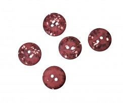 Bizzkidds en Roos kunststof knoop Donkerrood gevlekt   20mm