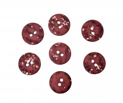 Bizzkids en Roos knoop Donkerrood gevlekt 15mm