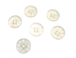 Bizzkids en Roos Rubber knoop offwhite doorschijnend  17mm