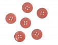 Roos Bizzkids rubber knoop met de woorden Bizz Kids  4 gaats, rood, iets transparant  Doorsnee ongeveer  14 mm.