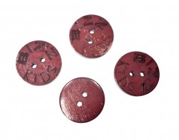 BK knoop Rood hout 22mm