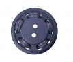 Kunststof knoop met 2 gaten  Paars/blauwe ronde knoop met vlechtwerk  Doorsnee ongeveer 25 mm
