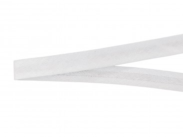 Wit biasband van 12 mm breed Katoen