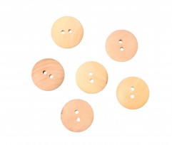 Houten knoop Glad Lichbruin 20 mm
