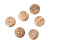 Houten knoop Glad Houtkleur met nerf  15mm  hk786