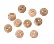 Houten knoop Glad Houtkleur met nerf  11mm  hk787