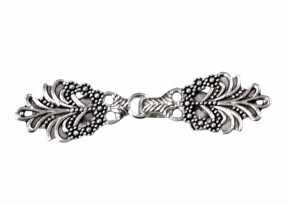 Vestsluiting Oudzilver fantasie  72x17mm  1212