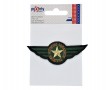 Legerapplicatie airwing met gouden ster.  Legergroen  Airwing Squadron Training  Ongeveer 9,3 x 3,5 cm