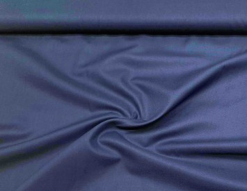 Effen katoen donkerblauw  1.45 meter breed  100% katoen  130 gram/m2