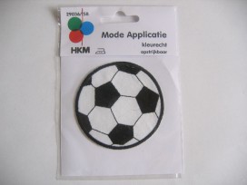 Voetbal applicatie Zwart/Wit 4.6 cm.
