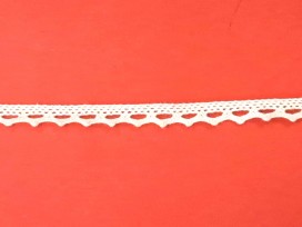 Kantklos kant Ecru met zigzag 11 mm  KKK-R2
