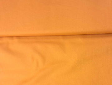 Effen katoen oranje Cretonne stof. 100% katoen  1,45 mtr breed  130 gram/m2