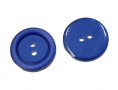 Kunststof knoop 2 gaats  Kobalt  Doorsnee ongeveer 20 mm