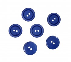 Kunststof knoop 2 gaats Kobalt 15mm  540-S8