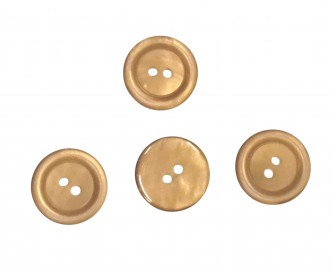 Kunststof knoop 2 gaats  Camel  Doorsnee ongeveer 20 mm