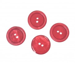 Kunststof knoop 2 gaats Rood 20mm  562-S8