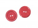 Kunststof knoop 2 gaats  Rood  Doorsnee ongeveer 18 mm