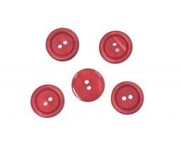 Kunststof knoop 2 gaats Rood 18mm  561-S8