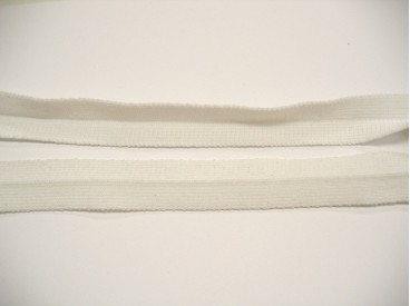 Wit tresband van 25 mm. breed. 