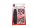Roland Baby inslag drukknopen met werktuig. Een open rondje.Pink.  Doorsnee 9.7 mm/10mm Messing (Roestbeste