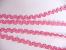 Zigzagband Roze 10mm.